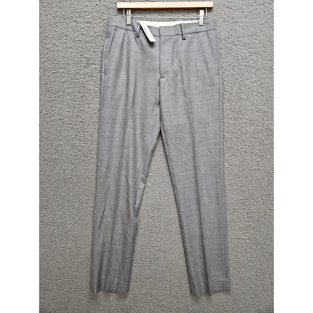 NWT J.Crew Bowery Slim Dress Pants 30x32 Grey Wool Blend Professional Business